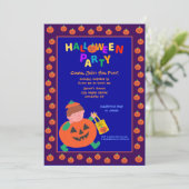 Halloween Party Kaart (Staand voorkant)