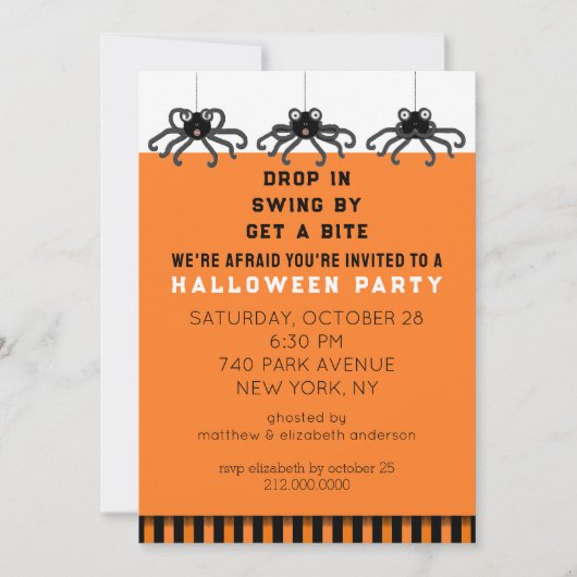 Halloween Party Kaart (Voorkant)