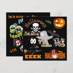 Halloween party kaart