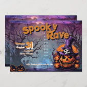 Halloween party kaart (Voorkant / Achterkant)