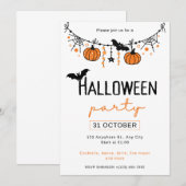 Halloween party kaart (Voorkant / Achterkant)