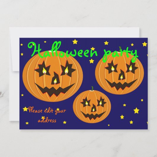 Halloween party kaart (Voorkant)