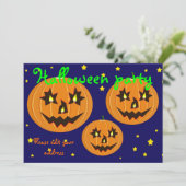 Halloween party kaart (Staand voorkant)