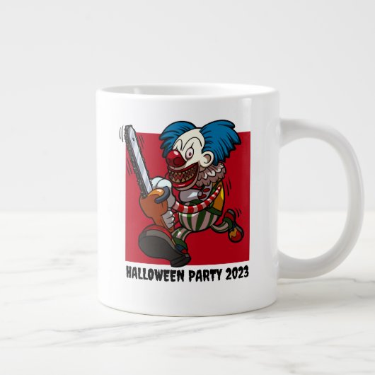 Halloween Party Kleurrijke Kettingzaag Clown Carto Extra Grote Beker (Rechts)