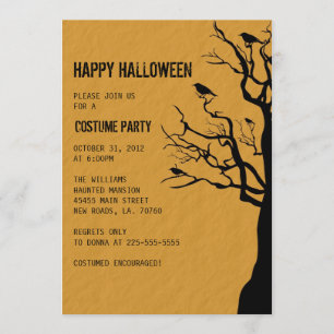 Halloween Party Krokoen Kaart