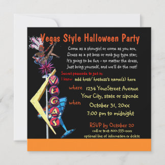 Halloween Party Las Vegas Kostuum Thema Kaart