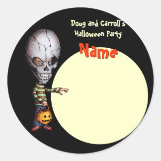 Halloween Party Name Tag - Skull Kind