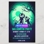 Halloween party nodiging volledig klantgericht flyer (Voorkant)