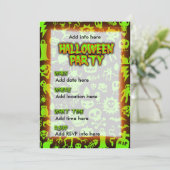 Halloween Party nodigt uit Kaart (Staand voorkant)
