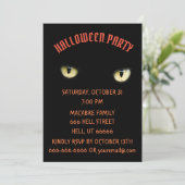 HALLOWEEN PARTY NOIR CAT Invitation (Debout devant)