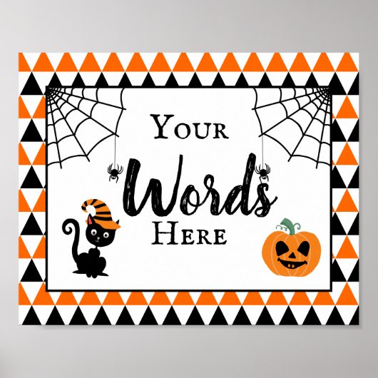 halloween party ontwerp je eigen bord poster (Voorkant)