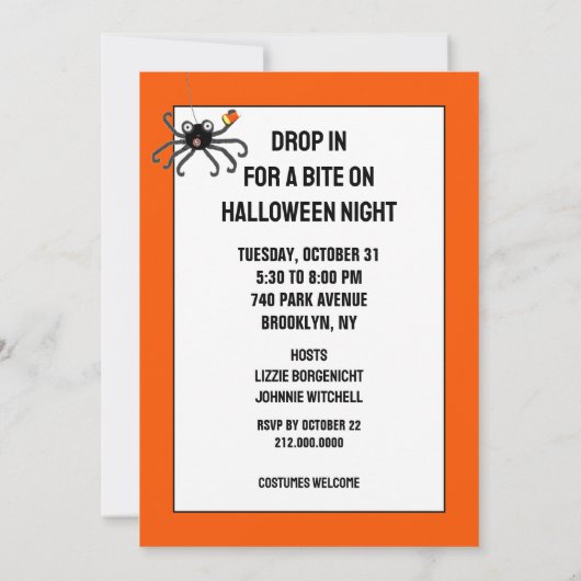 Halloween Party Open Huis Uitnodigingen (Achterkant)
