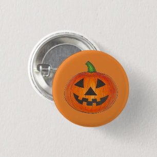 Halloween Party Oranje Jack o' Lantern Pumpkin Ronde Button 3,2 Cm