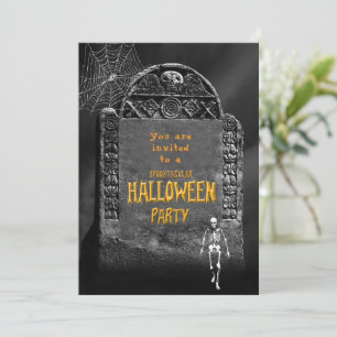 Halloween Party Oude Grafsteen Kaart