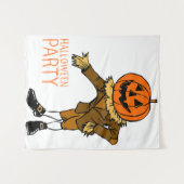 Halloween Party Pompoen Guy Clip Art, Halloween Wandkleed (Voorkant (horizontaal))