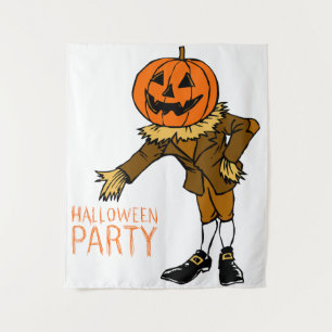 Halloween Party Pompoen Guy Clip Art, Halloween Wandkleed
