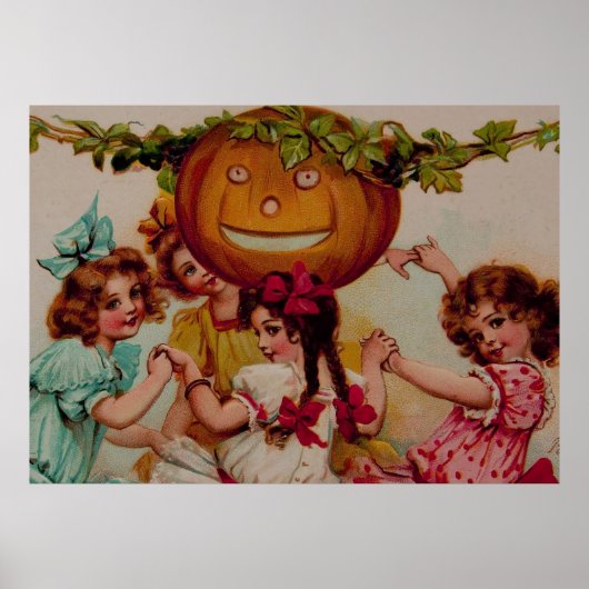 Halloween Party Pumpkin  Art Poster (Voorkant)