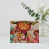 Halloween Party Pumpkin Briefkaart (Staand voorkant)