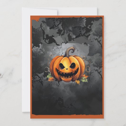 Halloween Party Pumpkin Horror eng Kaart (Achterkant)