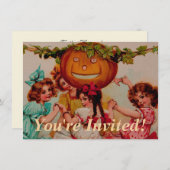 Halloween Party Pumpkin  Kaart (Voorkant / Achterkant)