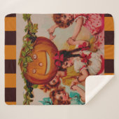 Halloween Party Pumpkin  Sherpa Deken (Voorkant (horizontaal))