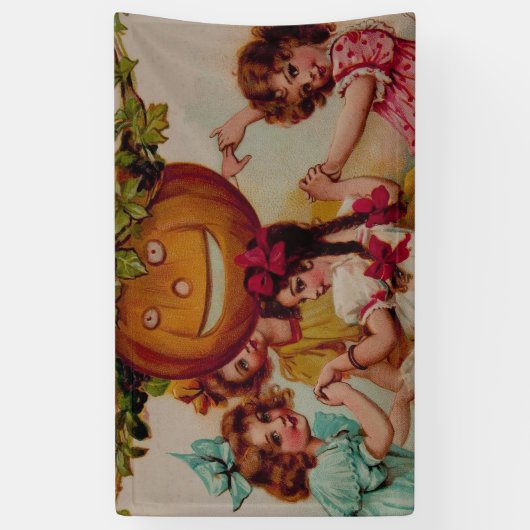 Halloween Party Pumpkin Spandoek (Verticaal)