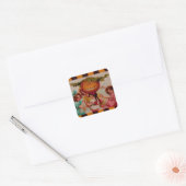 Halloween Party Pumpkin Vierkante Sticker (Envelop)