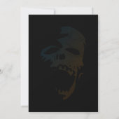 Halloween Party Red Skull Head Creepy Kaart (Achterkant)