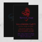 Halloween Party Red Skull Head Creepy Kaart (Voorkant / Achterkant)