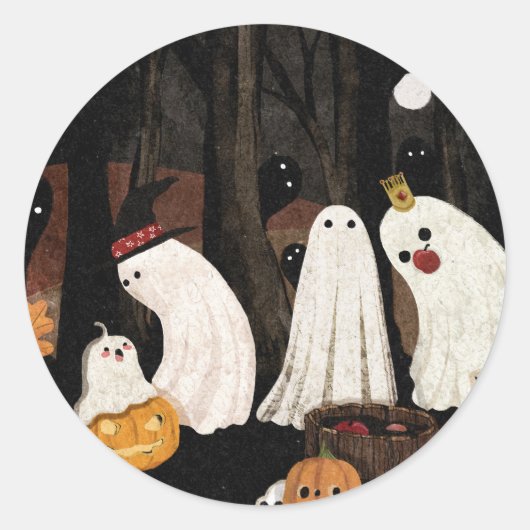 Halloween Party Ronde Sticker (Voorkant)