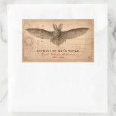  Halloween Party Scary Bat Wings Custom Rechthoekige Sticker (Tas)