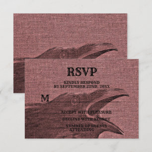 Halloween Party Scary Craw Raspberry Rood Spooky RSVP Kaartje