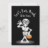 Halloween Party Skeleton Kaart (Voorkant)