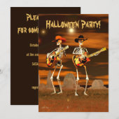 Halloween Party Skeleton Musicians (tekst achteraa Kaart (Voorkant / Achterkant)
