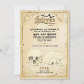 Halloween Party Skull House of Horrors Kaart (Voorkant)