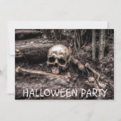 Halloween Party Skull Invitation gepersonaliseerd Kaart (Voorkant)