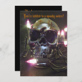 Halloween Party Skull Kaart (Voorkant / Achterkant)