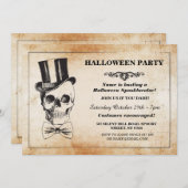 Halloween Party Skull Top Hat Bow Stropdas Spook I Kaart (Voorkant / Achterkant)