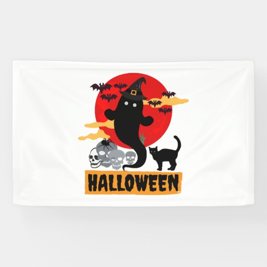 Halloween Party Spandoek (Horizontaal)
