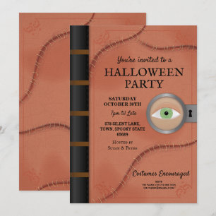 Halloween Party Spell Boek Hocus Eye Horror Kaart