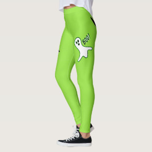Halloween Party Spooky Cat Schattige Ghost Neon Gr Leggings