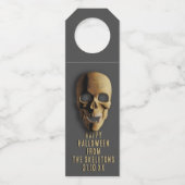 Halloween Party Spooky Skelet Skull Bottle Labels (Voorkant)