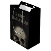 Halloween Party Spooky Skull Medium Cadeauzakje (Achterkant Gekanteld)