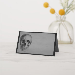 Halloween Party Spooky Skull Place Card