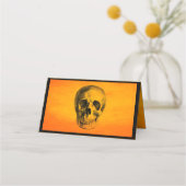 Halloween Party Spooky Skull Place Card (Achterkant)