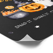 Halloween Party Spooky Verjaardag Guestbook Sign Poster (Hoek)