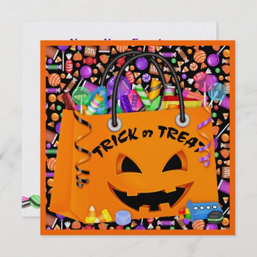 Halloween Party - SRF Kaart (Voorkant / Achterkant)