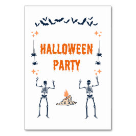 Halloween Party tafelkaarten Kaart