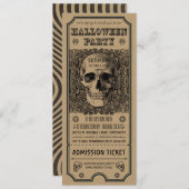 Halloween Party Ticket Uitnodigingen Steampunk Kra (Voorkant / Achterkant)