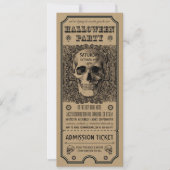 Halloween Party Ticket Uitnodigingen Steampunk Kra (Voorkant)